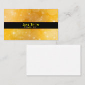 スタイリッシュな金ゴールドおよび黒くモダンなトレンディー 名刺 (正面/裏面)