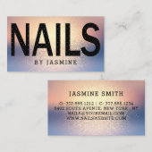 スタイリッシュな金ゴールドのグリッターのネイル 名刺 (正面/裏面)