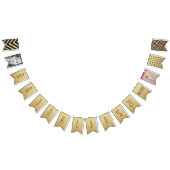 スタイリッシュな金ゴールドのグリッターの写真及び第21誕生日の旗 バンティングフラッグ (全)