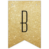 スタイリッシュな金ゴールドのグリッターの写真及び第21誕生日の旗 バンティングフラッグ (第3の旗)