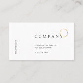 スタイリッシュな金ゴールドの水玉模様パターンパステル調の名刺 名刺 (裏面)