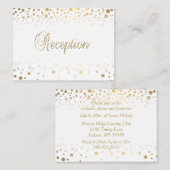スタイリッシュな金ゴールドの紙吹雪は|の白い背景に点を打ちます エンクロージャーカード (正面/裏面)