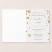 スタイリッシュな金ゴールドの紙吹雪は|の白い背景に点を打ちます 箔カード (内部)