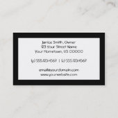 スタイリッシュな金ゴールドの黒の渦巻の名刺 名刺 (裏面)