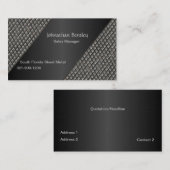 スタイリッシュな金属一見の黒によってブラシをかけられるアルミニウム 名刺 (正面/裏面)