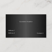 スタイリッシュな金属一見の黒によってブラシをかけられるアルミニウム 名刺 (裏面)