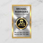 スタイリッシュな金属製の運転手 名刺 (正面)