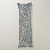 スタイリッシュな銀製のグリッターの輝きの写真 ボディピロー (裏面 (縦))