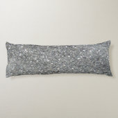 スタイリッシュな銀製のグリッターの輝きの写真 ボディピロー (裏面)