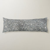 スタイリッシュな銀製のグリッターの輝きの写真 ボディピロー (正面)
