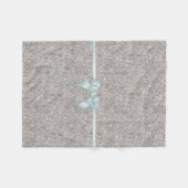 スタイリッシュな銀製のスパンコール、弓及びリボン フリースブランケット (正面(横))