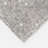 スタイリッシュな銀製のスパンコール、弓及びリボン フリースブランケット (角)