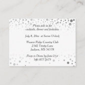 スタイリッシュな銀製の紙吹雪は|の白い背景に点を打ちます エンクロージャーカード (裏面)