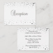 スタイリッシュな銀製の紙吹雪は|の白い背景に点を打ちます エンクロージャーカード (正面/裏面)