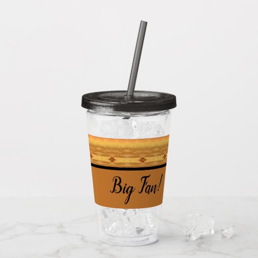 スタイリッシュな銅色のファン アクリルタンブラー (アイス裏面)