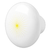 スタイリッシュな陶器の取っ手の明るい黄色の星のマーク セラミックノブ (右)