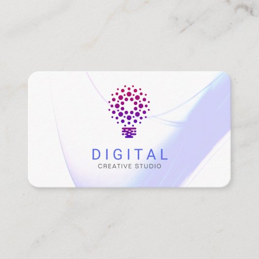 スタイリッシュな電球の名刺 名刺 (正面)