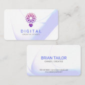 スタイリッシュな電球の名刺 名刺 (正面/裏面)