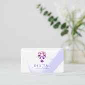 スタイリッシュな電球の名刺 名刺 (スタンド正面)