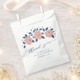 スタイリッシュな青い庭の花のオーダーメイドサンクスギフト フェイバーバッグ