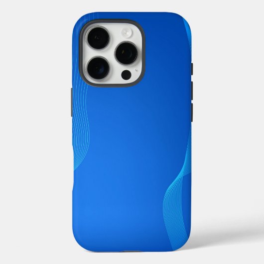 スタイリッシュな青い革 Case-Mate iPhoneケース (裏面)