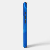スタイリッシュな青い革 Case-Mate iPhoneケース (裏面 / 左)