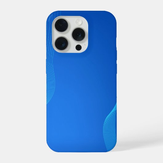 スタイリッシュな青い革 iPhoneケース (裏面)
