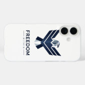 スタイリッシュな青い鷲の"Freedom Within" Case-Mate iPhoneケース (裏面 (横))