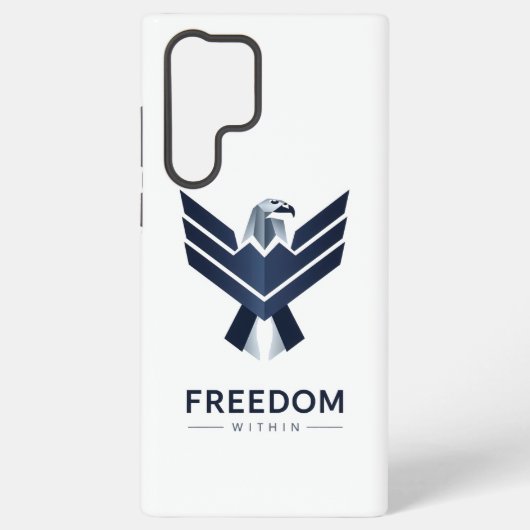 スタイリッシュな青い鷲 "Freedom Within" Samsung Galaxyケース (裏面)