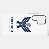 スタイリッシュな青い鷲 "Freedom Within" Samsung Galaxyケース (裏面横)