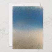 スタイリッシュな青と白の冬の退職パーティー 招待状 (裏面)