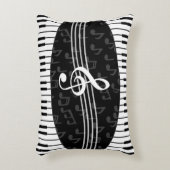 スタイリッシュな音楽はト音記号およびピアノ鍵に注意します アクセントクッション (正面(垂直))