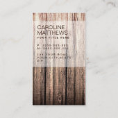スタイリッシュな風化させた木製の穀物のプロフェッショナルのプロフィール 名刺 (裏面)