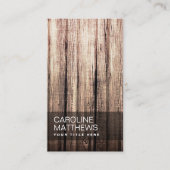 スタイリッシュな風化させた木製の穀物のプロフェッショナルのプロフィール 名刺 (正面)