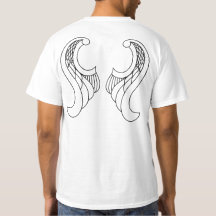 スタイリッシュな鳥の翼Tシャツ