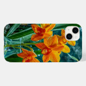 スタイリッシュな黄色の高級胡蝶蘭の花柄 Case-Mate iPhoneケース (裏面 (横))