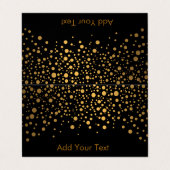 スタイリッシュな黒および金ゴールドの紙吹雪 名刺 (外部フラット)