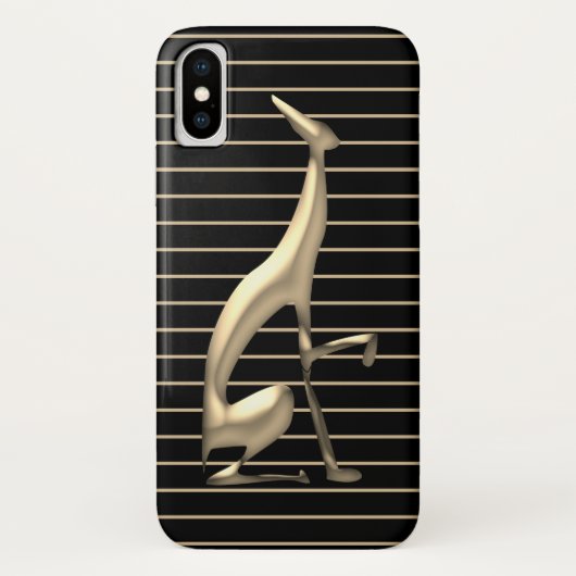 スタイリッシュな黒とゴールド Case-Mate iPhoneケース (裏面)