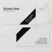 スタイリッシュな黒のストライプの簿記係の名刺 名刺 (正面/裏面)