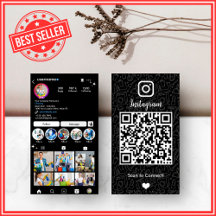 スタイリッシュな黒のハウスキーピングInstagram QR