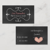 スタイリッシュな黒板の一見のカスタムなお母さんカード コーリングカード (正面/裏面)