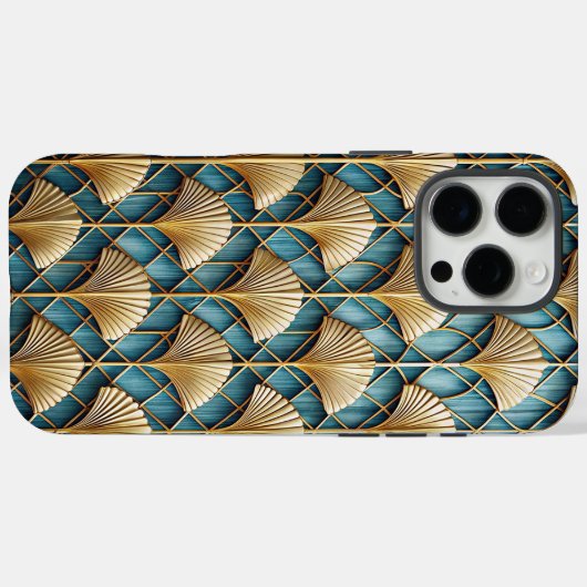 スタイリッシュな3Dアールデコ調ファンデザイン Case-Mate iPhoneケース (裏面 (横))