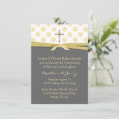 スタイリッシュな《キリスト教》洗礼式や命名式か洗礼の招待状 招待状 (スタンド正面)