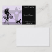 スタイリッシュな、流行個人的な買物客 名刺 (正面/裏面)