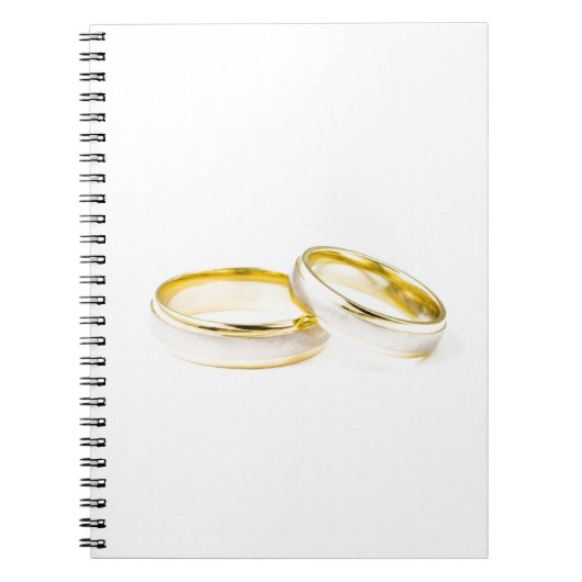 スタイリッシュな、磨かれた、及び上品な結婚指輪 ノートブック (正面)