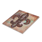 スタイリッシュな(紋章の)フラ・ダ・リのデザイン タイル (側面)