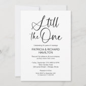 スタイリッシュな「Still The One」結婚誓約更新 招待状 (正面)