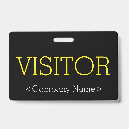 スタイリッシュな"VISITOR" バッジ (正面)