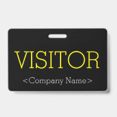 スタイリッシュな"VISITOR" バッジ (裏面)