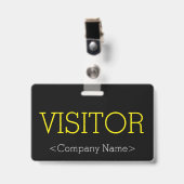 スタイリッシュな"VISITOR" バッジ (正面 (クリップ付))